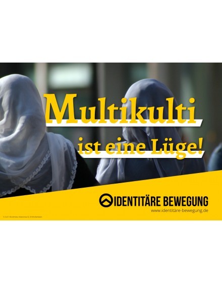 Aufkleber Multikulti ist eine Lüge (100 Stk.)