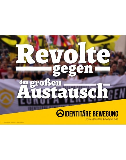 Aufkleber Revolte gegen den Großen Austausch (100 Stk.)