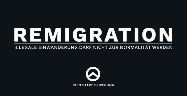 Aufkleber Remigration XL (schwarz)