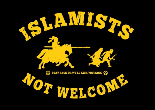 Aufkleber: Islamists not welcome!